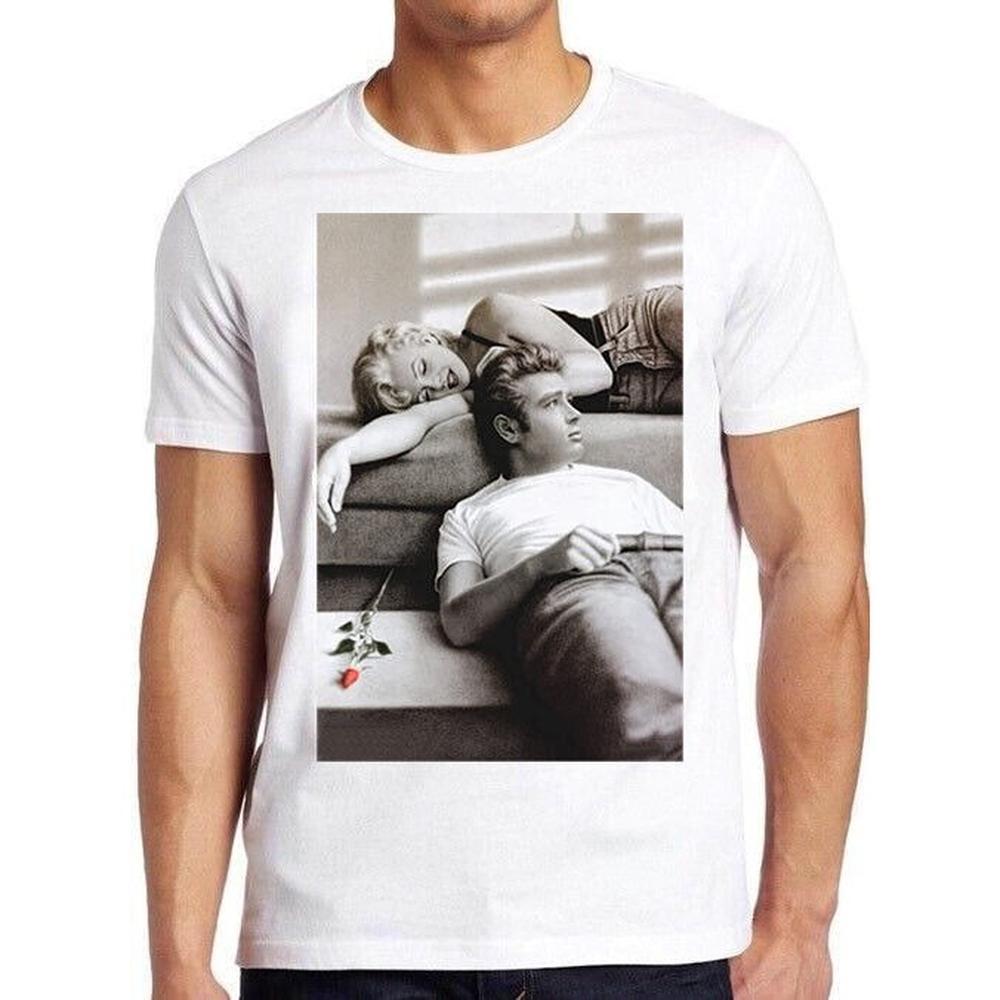 Marilyn Monroe James Dean Vintage Poster Gift Movie Film Cult Top T Shirt